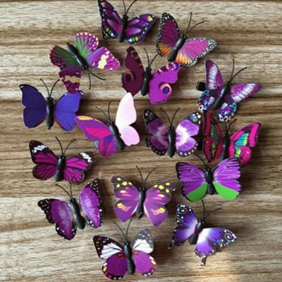 Accessories Nwot 4 Pretty Boho Rainbow Butterfly Hair Clips Poshmark